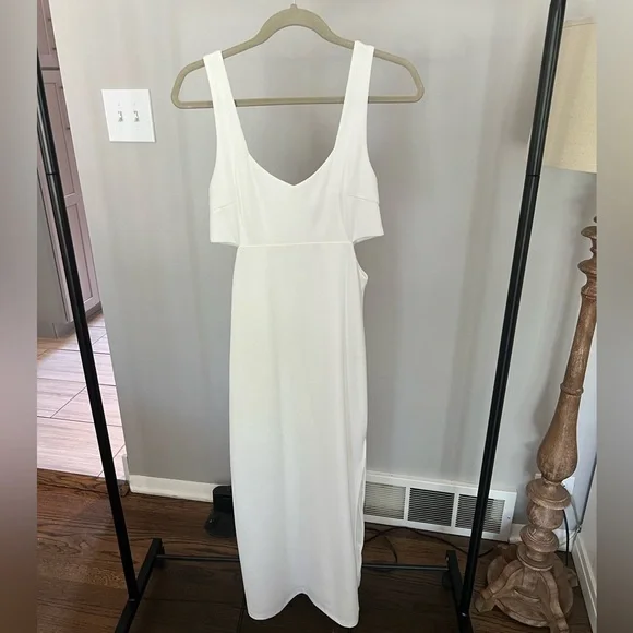 Lulu’s White Cut-out Bodycon Dress | Size Small - Picture 2 of 4